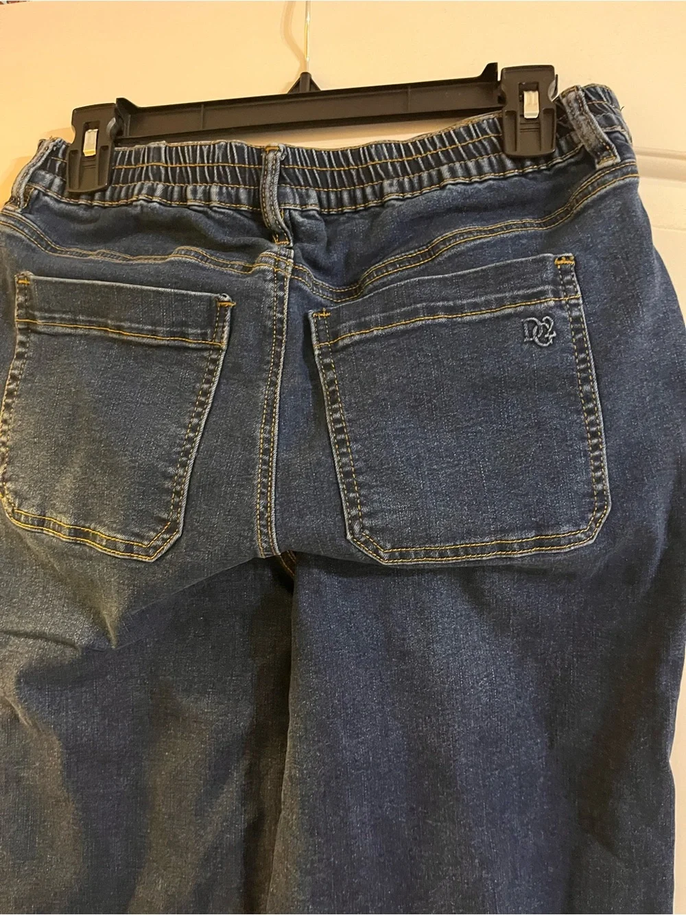 DG2 by Diane Gilman Dark Blue Wide Leg Flare Jeans women